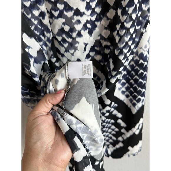 Cb Established 1962 Women’s Navy White  Sleeveless Animal Print Dress Size 6 NEW - Picture 11 of 13